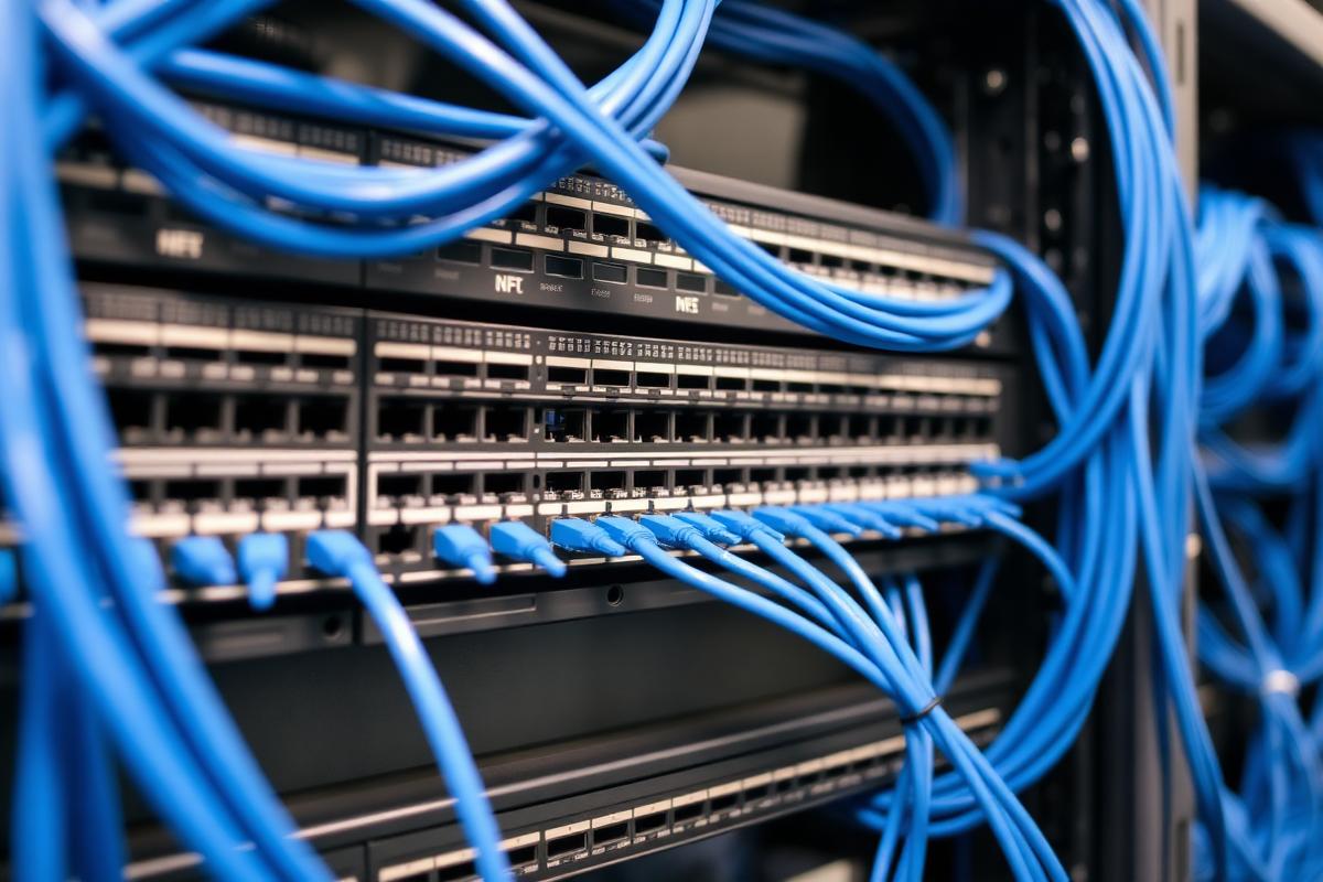 Réseau structuré — 96 prises RJ45 — Corbas (69)